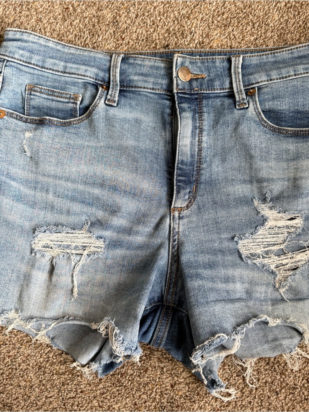 Universal Thread Light Wash Distressed Denim Shorts